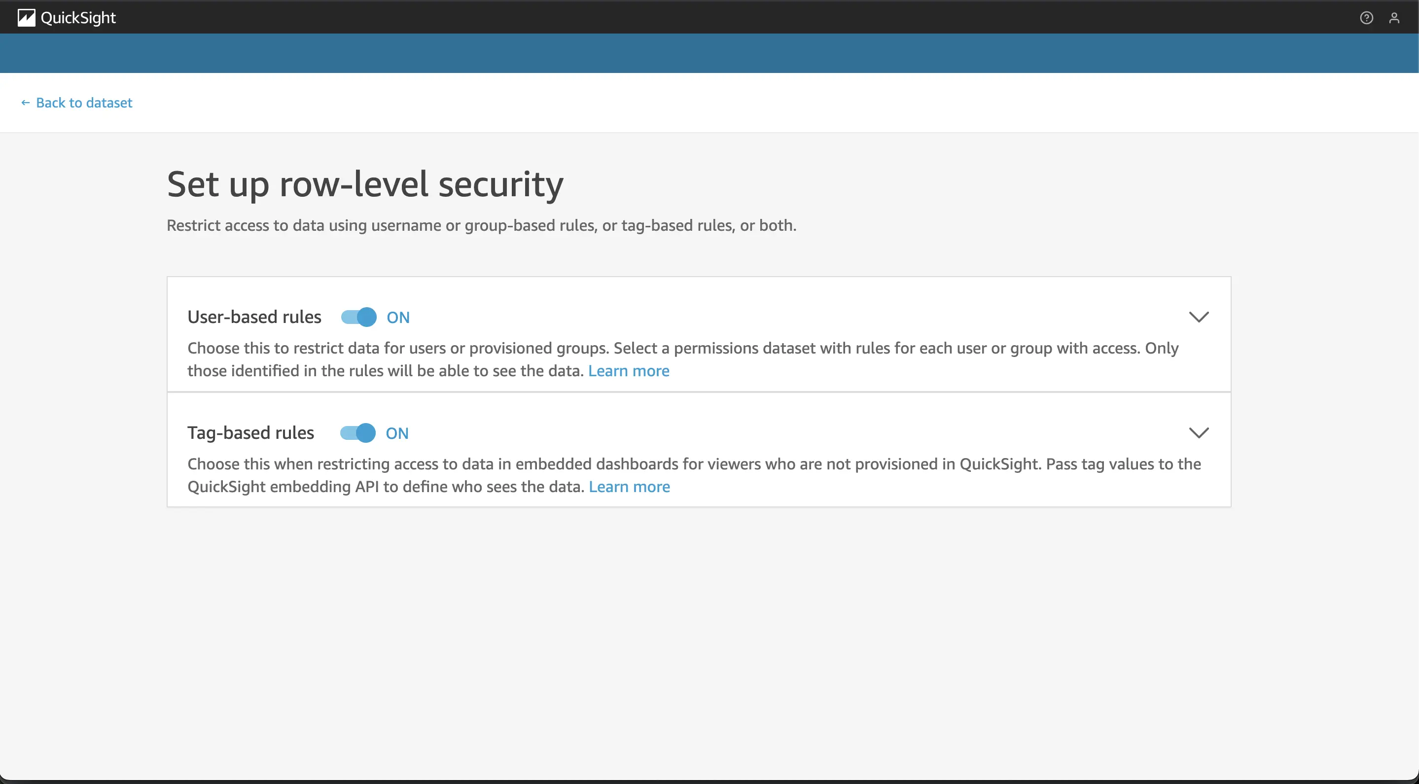 Amazon QuickSight: Implementing Row-Level Security